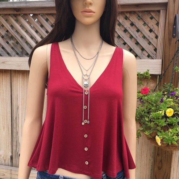 SOFT STRETCH LIGHTWEIGHT RED KNIT  LOW SLUNG BACK - Picture 10 of 13